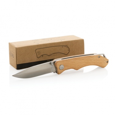 Logo trade promotional gifts image of: Wooden outdoor knife