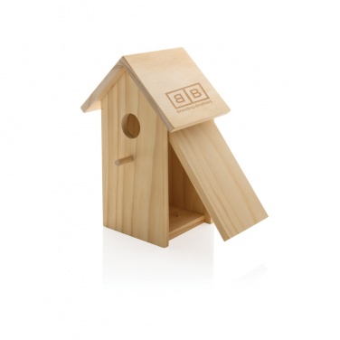 Logo trade promotional merchandise picture of: Wooden birdhouse