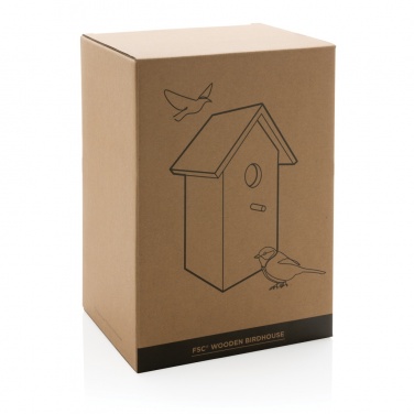 Logo trade advertising product photo of: Wooden birdhouse
