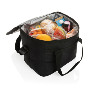 Logo trade corporate gift photo of: Pedro AWARE™ RPET deluxe cooler bag with 5W solar panel