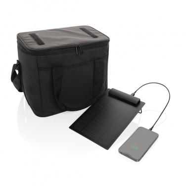 Logotrade promotional giveaways photo of: Pedro AWARE™ RPET deluxe cooler bag with 5W solar panel