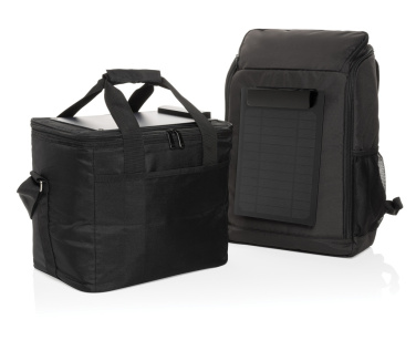 Logotrade promotional merchandise image of: Pedro AWARE™ RPET deluxe cooler bag with 5W solar panel