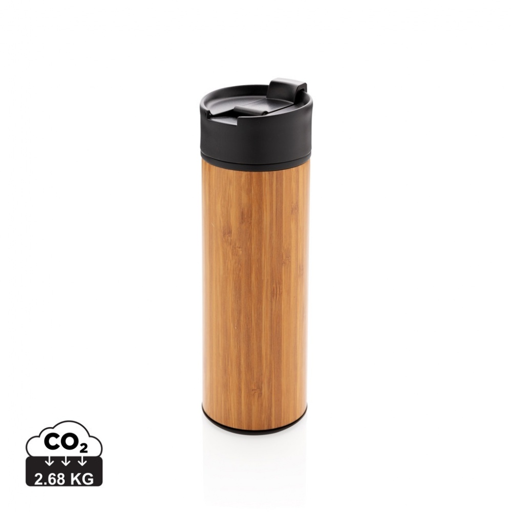 Logo trade promotional products image of: Bogota vacuum bamboo coffee mug
