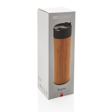 Logotrade promotional item picture of: Bogota vacuum bamboo coffee mug