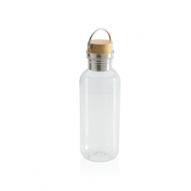 Logo trade promotional products image of: RCS RPET bottle with bamboo lid and handle