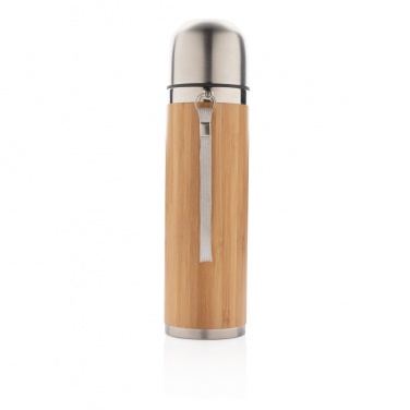 Logo trade promotional gift photo of: Bamboo vacuum travel flask
