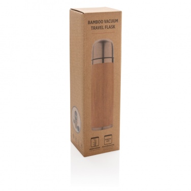 Logo trade promotional merchandise photo of: Bamboo vacuum travel flask