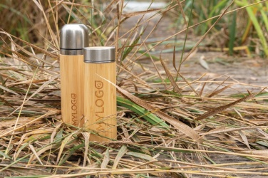 Logo trade advertising products picture of: Bamboo vacuum travel flask