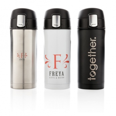 Logotrade business gift image of: RCS Recycled stainless steel easy lock vacuum mug