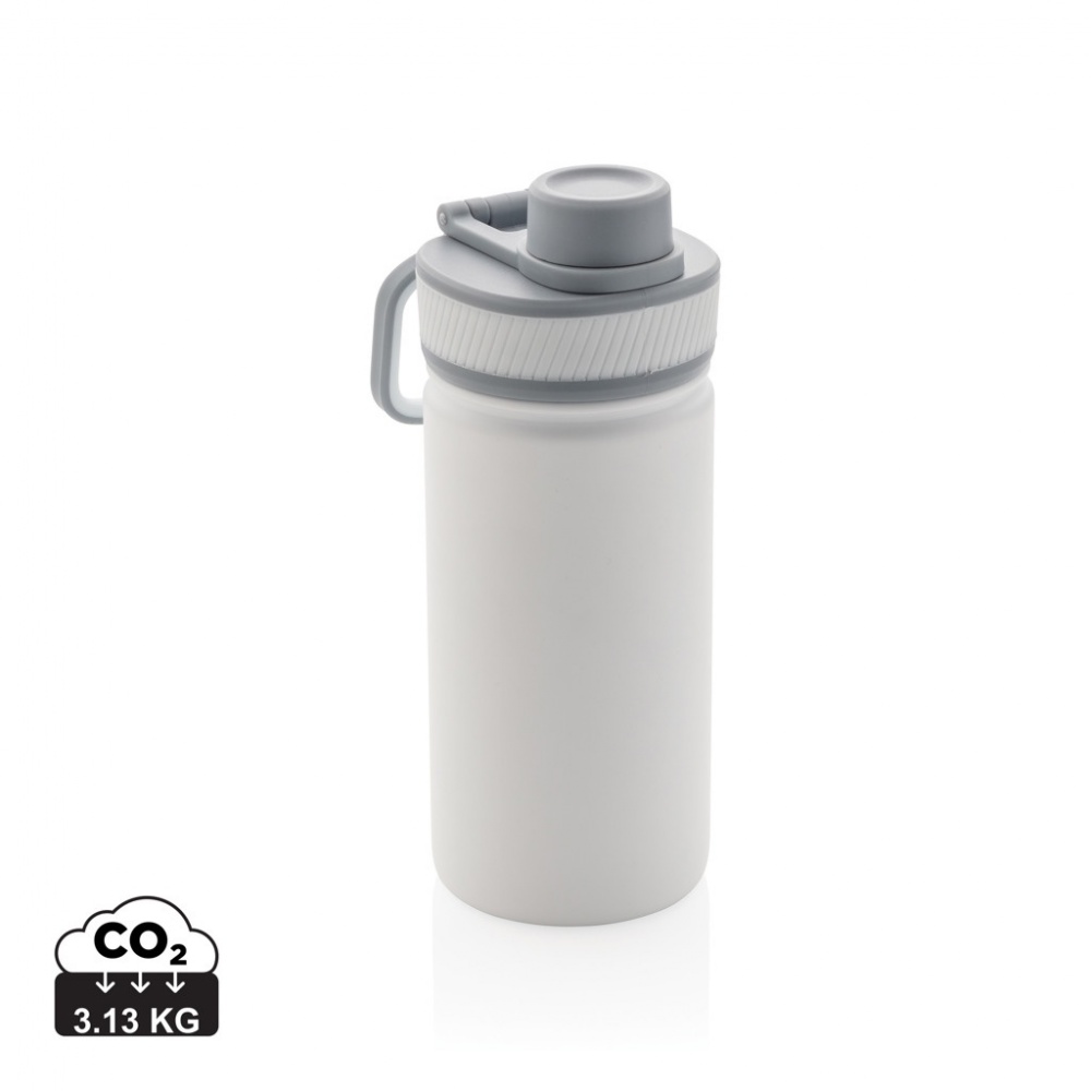 Logo trade business gifts image of: Vacuum stainless steel bottle with sports lid 550ml