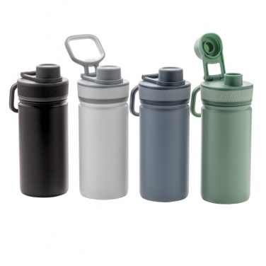 Logo trade promotional items image of: Vacuum stainless steel bottle with sports lid 550ml