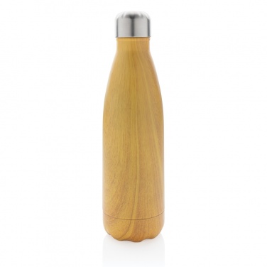 Logotrade promotional gift picture of: Vacuum insulated stainless steel bottle with wood print