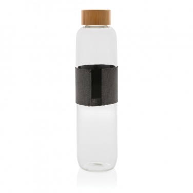 Logo trade promotional item photo of: Impact borosilicate glass bottle with bamboo lid