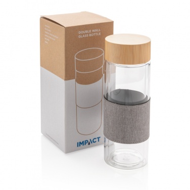 Logotrade advertising product image of: Impact double wall borosilicate glass bottle