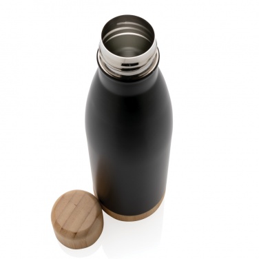 Logotrade promotional item picture of: Vacuum stainless steel bottle with bamboo lid and bottom
