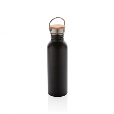 Logotrade promotional giveaway image of: Modern stainless steel bottle with bamboo lid