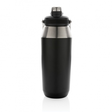 Logo trade promotional giveaways picture of: Vacuum stainless steel dual function lid bottle 1L