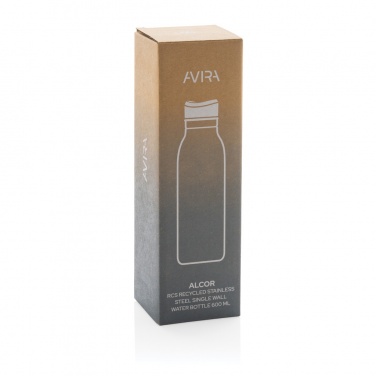 Logo trade promotional giveaway photo of: Avira Alcor RCS Re-steel single wall water bottle 600 ML