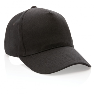 Logo trade business gifts image of: Impact 5panel 280gr Recycled cotton cap with AWARE™ tracer