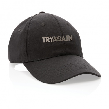 Logo trade promotional giveaways picture of: Impact 6 panel 190gr Recycled cotton cap with AWARE™ tracer