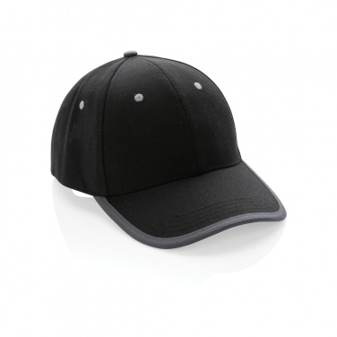 Logo trade business gift photo of: Impact AWARE™ Brushed rcotton 6 panel contrast cap 280gr