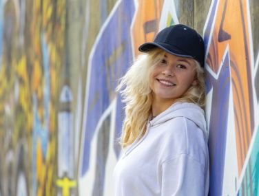 Logotrade promotional merchandise picture of: Impact AWARE™ Brushed rcotton 6 panel contrast cap 280gr