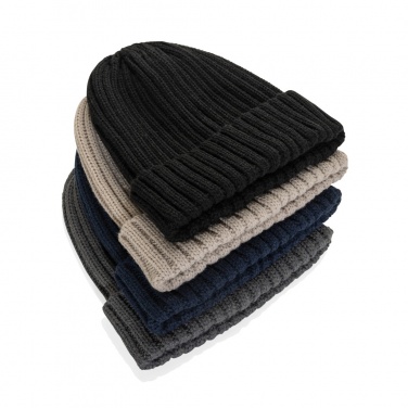 Logo trade advertising products image of: Kennedi AWARE™ Polylana® beanie with large rib