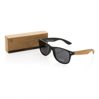 Logotrade promotional gift picture of: GRS recycled PC plastic sunglasses with cork