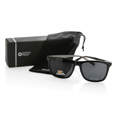 Logo trade promotional items image of: Swiss Peak RCS rplastic polarised sunglasses