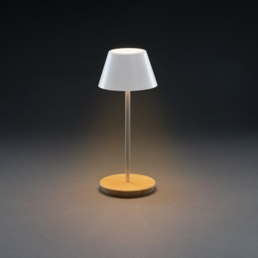 Logotrade promotional merchandise photo of: Pure Glow RCS usb-rechargeable recycled plastic table lamp