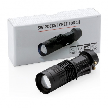 Logo trade promotional giveaway photo of: 3W pocket CREE torch