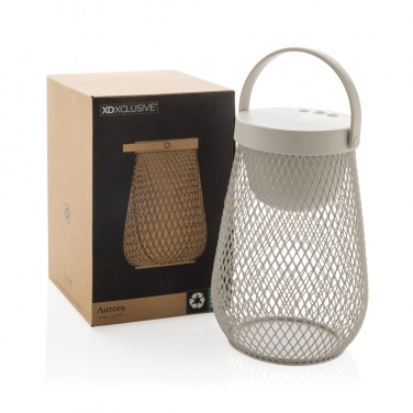 Logotrade promotional item picture of: Aurora RCS recycled plastic USB re-chargeable table lamp