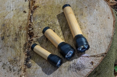 Logotrade promotional giveaways photo of: Lucid 5W RCS certified recycled plastic & bamboo torch