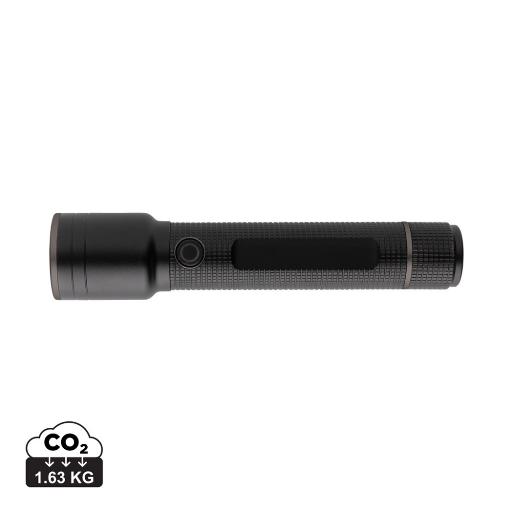 Logo trade corporate gifts image of: Gear X RCS recycled aluminum USB-rechargeable torch large