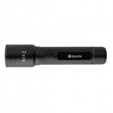 Logotrade corporate gift picture of: RCS recycled aluminum USB-rechargeable heavy duty torch