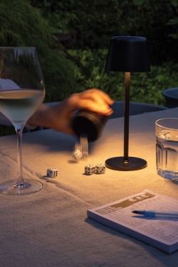 Logo trade promotional giveaway photo of: Zenic RCS recycled plastic USB re-chargable table lamp