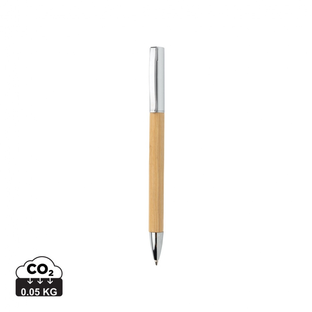 Logo trade business gift photo of: Modern bamboo pen