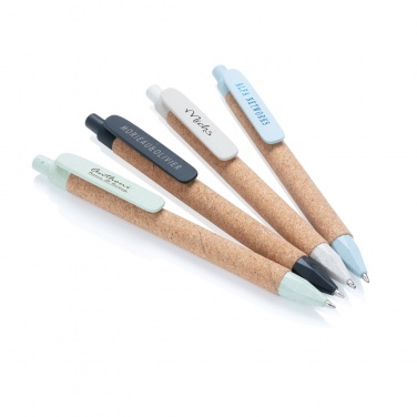 Logo trade promotional item photo of: Write wheatstraw and cork pen