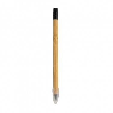 Logo trade promotional merchandise photo of: Bamboo infinity pencil with eraser
