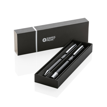 Logotrade promotional giveaway image of: Swiss Peak Cedar RCS certified recycled aluminum pen set