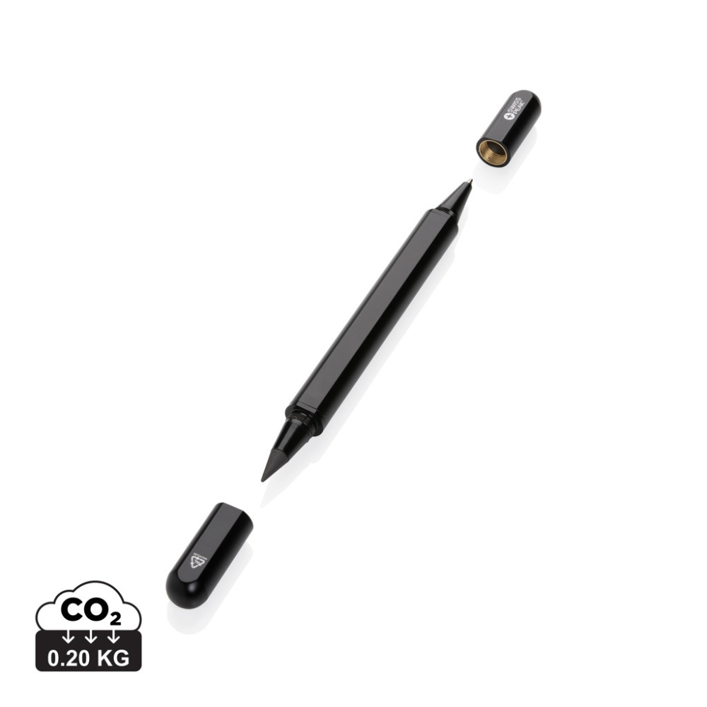 Logotrade promotional gift picture of: Swiss Peak Storm RCS recycled aluminum dual tip pen