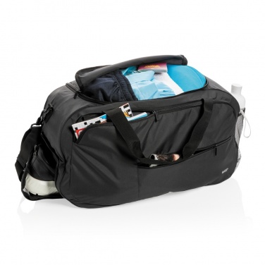 Logo trade promotional products image of: Swiss Peak AWARE™ RPET sports duffel bag