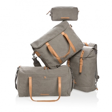 Logo trade promotional giveaways picture of: Canvas laptop bag PVC free