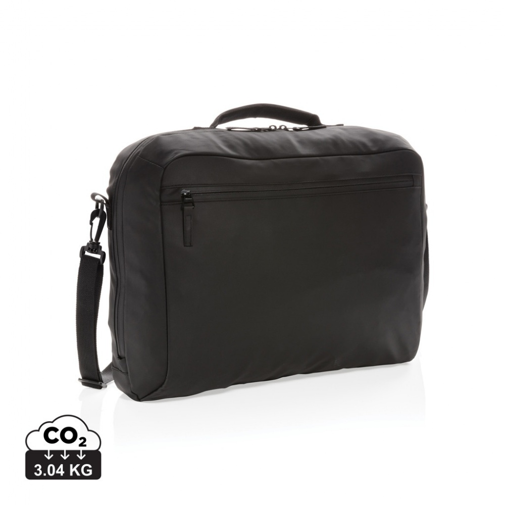 Logotrade promotional item image of: Fashion black 15.6" laptop bag PVC free