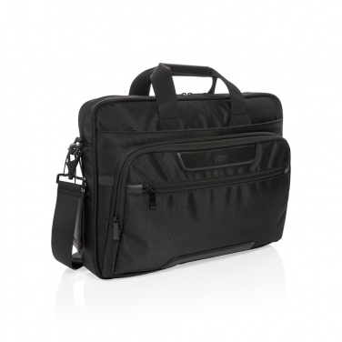 Logo trade advertising products image of: Swiss Peak RPET Voyager RFID 15.6" laptop bag