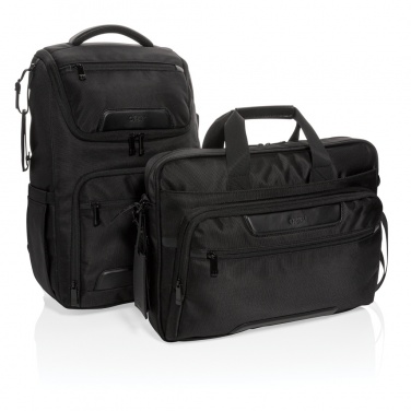 Logo trade promotional merchandise photo of: Swiss Peak RPET Voyager RFID 15.6" laptop bag