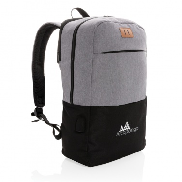Logo trade corporate gifts picture of: Modern 15.6" USB & RFID laptop backpack PVC free