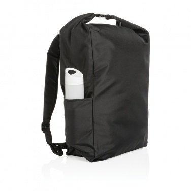Logo trade corporate gift photo of: Impact AWARE™ RPET lightweight rolltop backpack