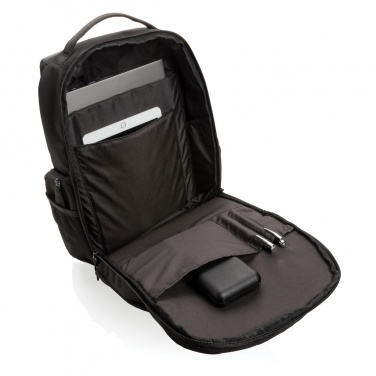 Logo trade promotional giveaways image of: Swiss Peak AWARE™ RPET 15.6 inch commuter backpack