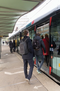 Logotrade promotional giveaway image of: Swiss Peak AWARE™ anti-theft 15.6" laptop backpack